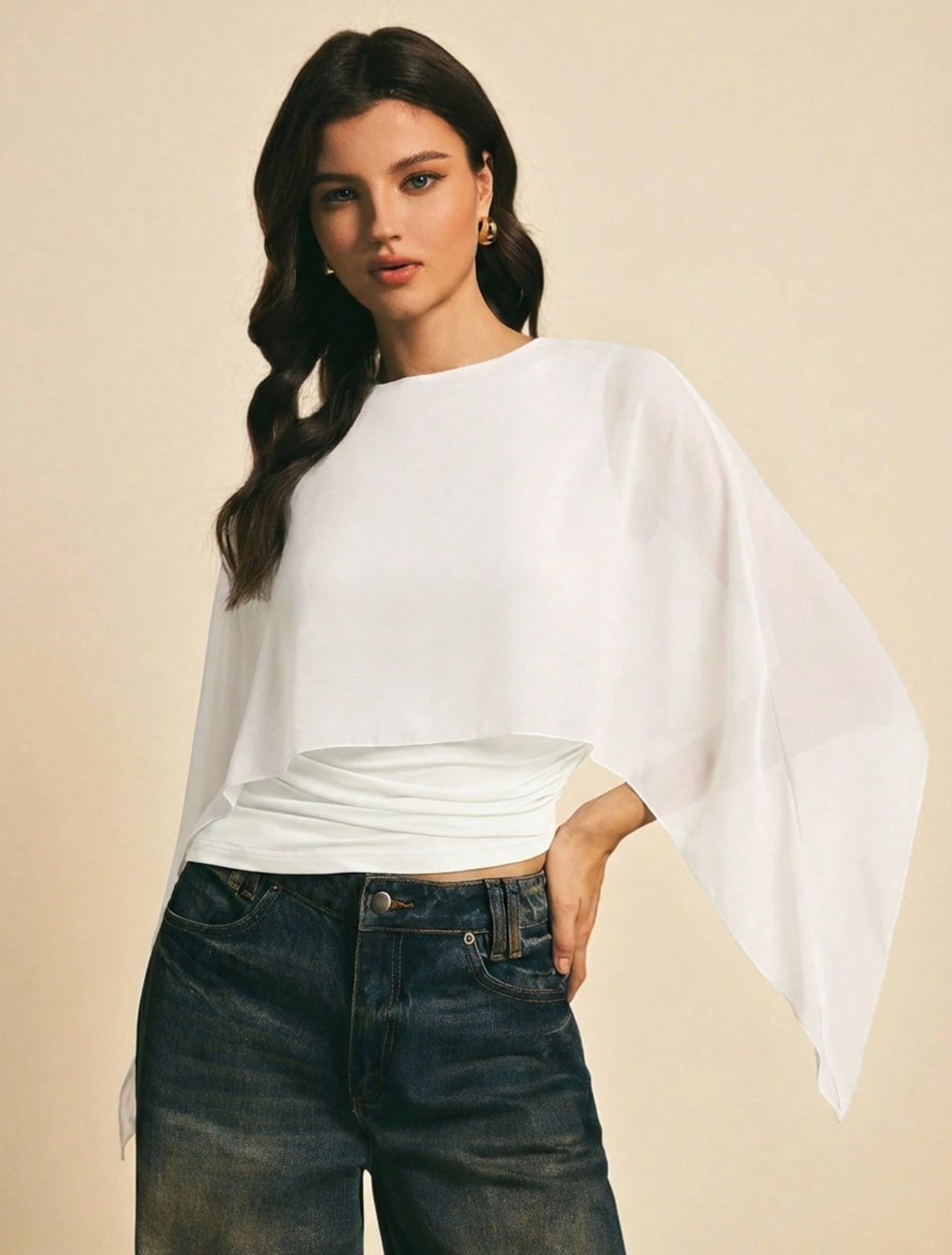 Batwing Sleeve Blouse - Dramatic Silhouette. Unrivaled Comfort.