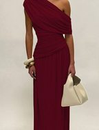 One-Shoulder Oblique Maxi - Sculpted. Elongated. Effortlessly Stunning.