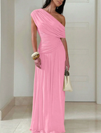 One-Shoulder Oblique Maxi - Sculpted. Elongated. Effortlessly Stunning.