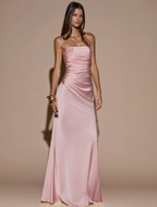 Cream Yellow Strapless Backless Dress - Sun-Kissed. Sculpted. Sensational.